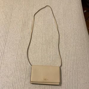 Coach small ivory/cream crossbody. Leather